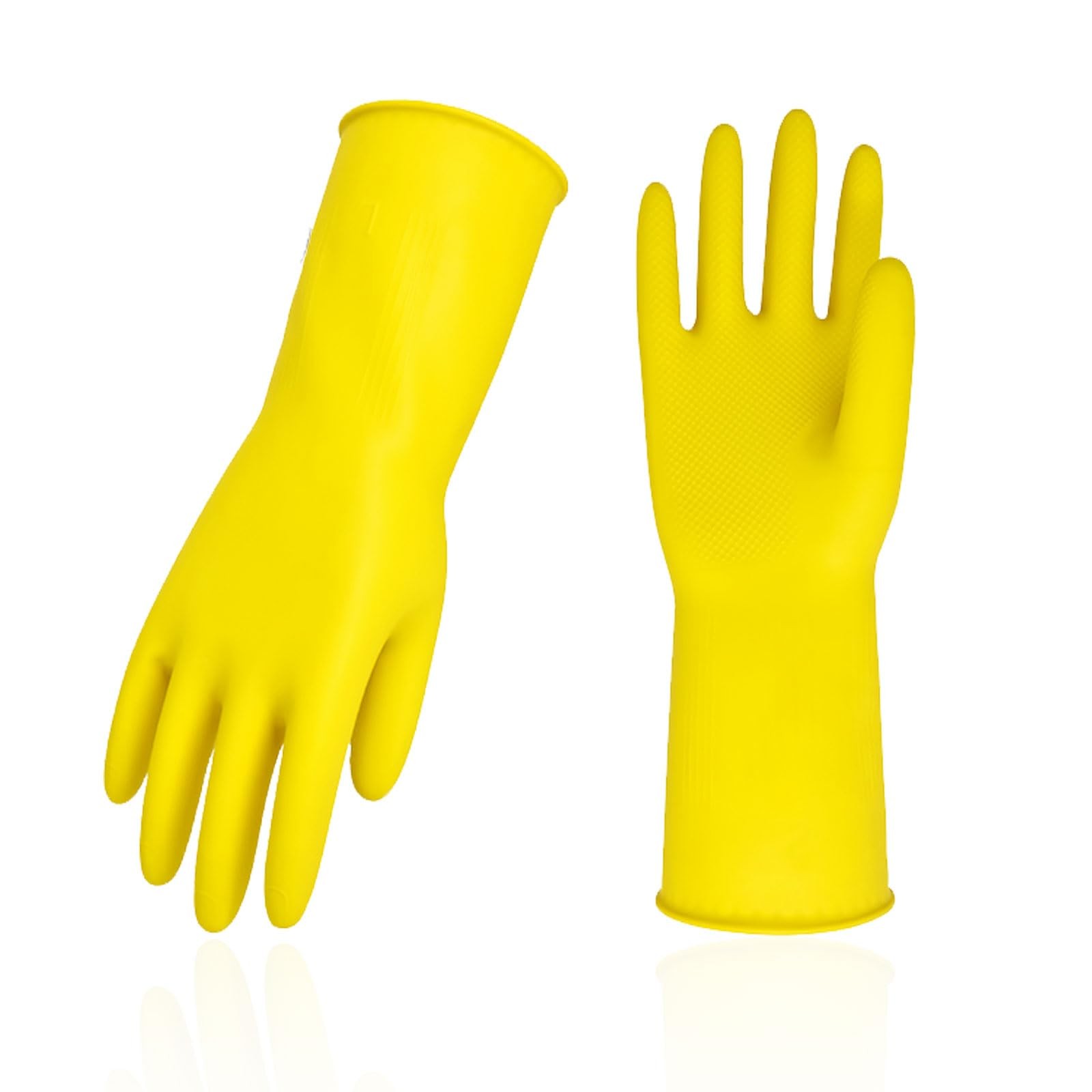 Vgo… 1-Pair Reusable Household Gloves, Rubber Dishwashing gloves, Extra Thi…