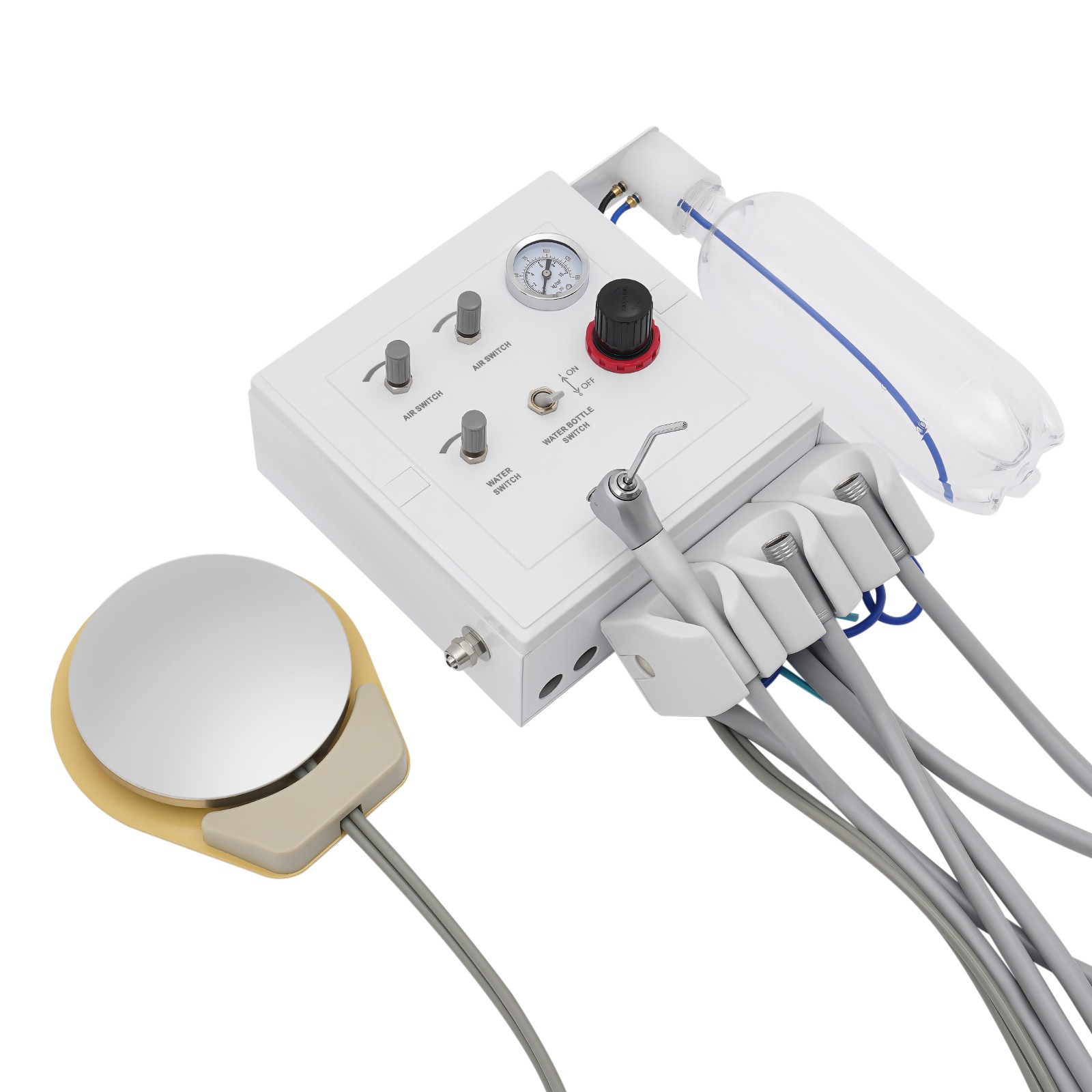 Wall Mounted Work Portable Dental Delivery Turbine Unit 4 Hole Dental Industrial