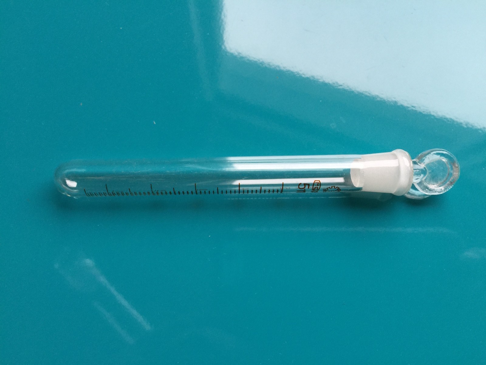 Lab TEST TUBE with glass stopper cap scale line 5ml ( a set of 5) new
