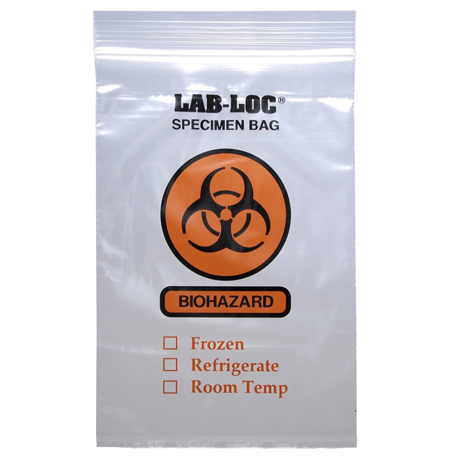Lab-Loc Specimen Transport Bag with Document Pouch Disposable Zip Closure 1000