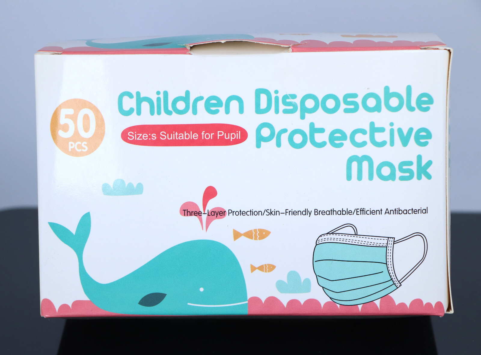 50pcs Children Disposable Three Layer Protective Mask Size Small