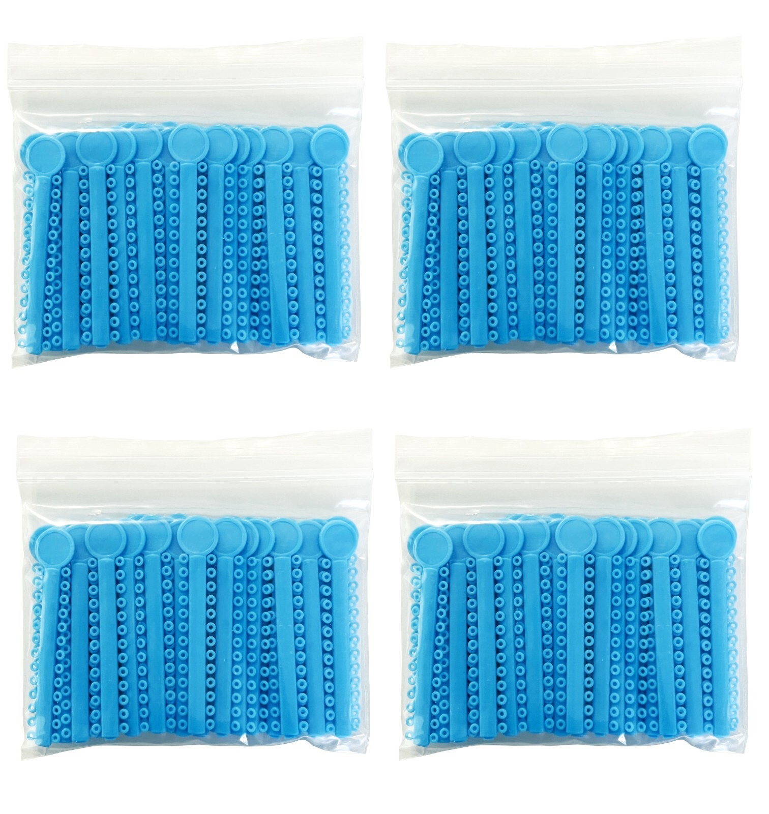 4160 Blue Dental Ligature Ties, Rubber Bands, Braces Teeth Brackets, (4 Bags)