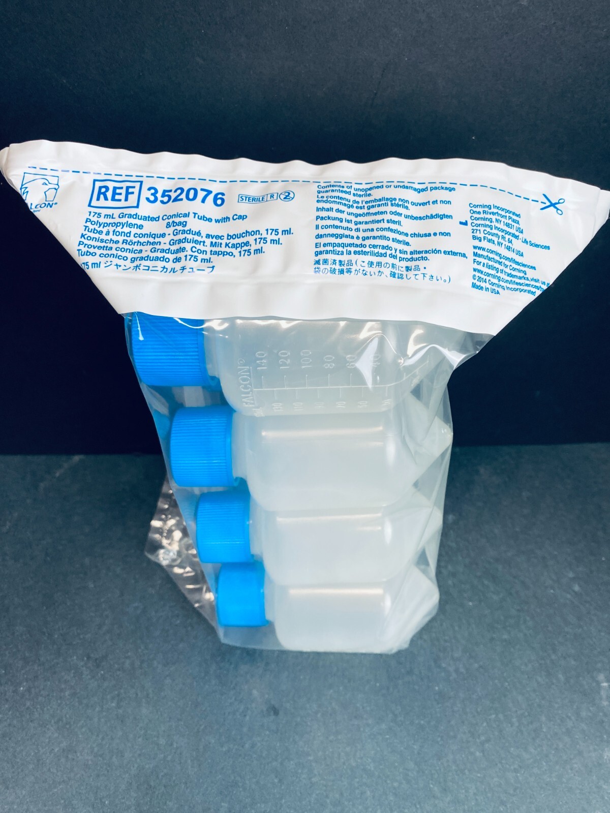 Corning Falcon Conical Tube 175 ml PP 7500 RFC Case of 48 Tubes