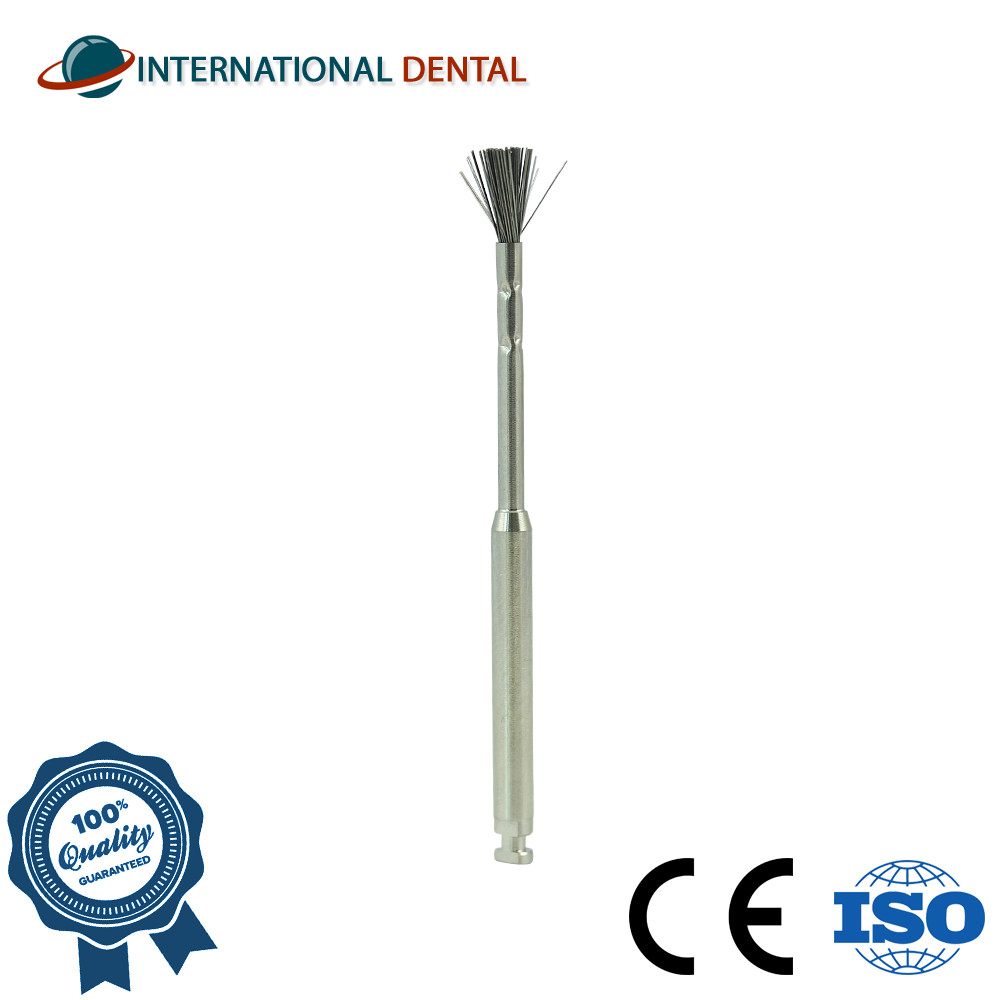 Dental Fixture Surface Threads Cleaning Brush With Titanium Bristles Regular