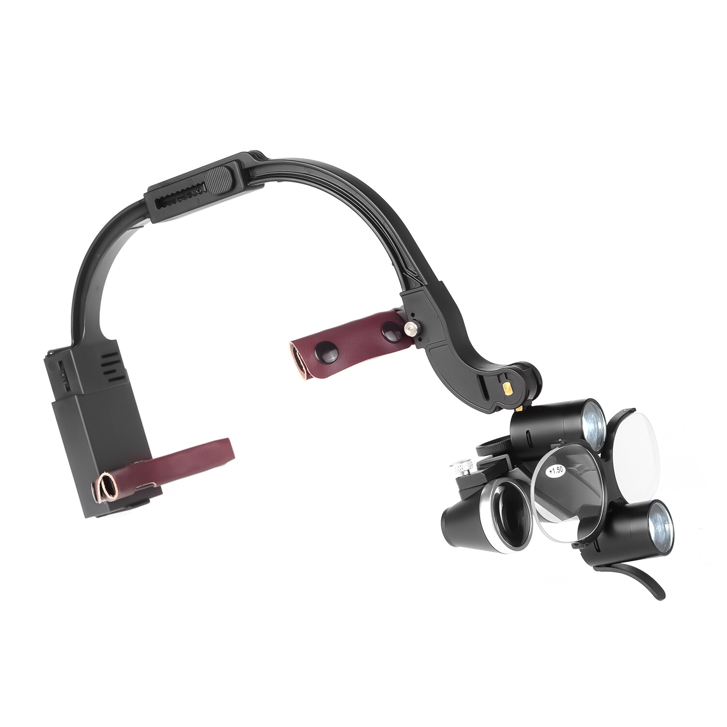 Dental Double LED Headlight 5W Surgical Headlamp+2.5X Loupes Presbyopic Glasses