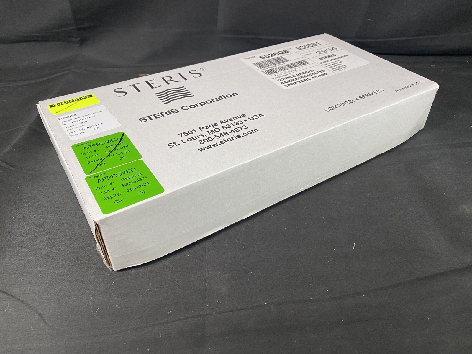 STERIS CORPORATION Double Bagged Gamma-Irradiated Sprayers 6526Q8 (4/cs)