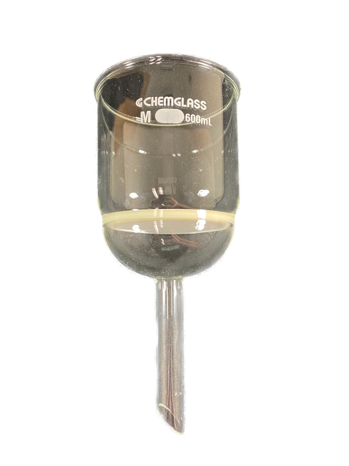 CHEMGLASS Glass 600mL M Frit Buchner Filter Funnel CG-1402-27