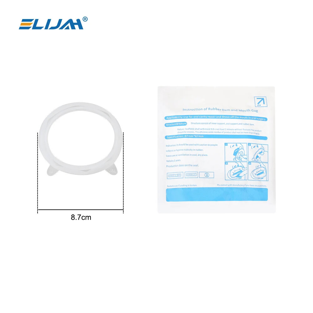 Dental Mouth Opener Sterile Rubber Dam Cheek Retractor O Shape Disposable 5 Pcs