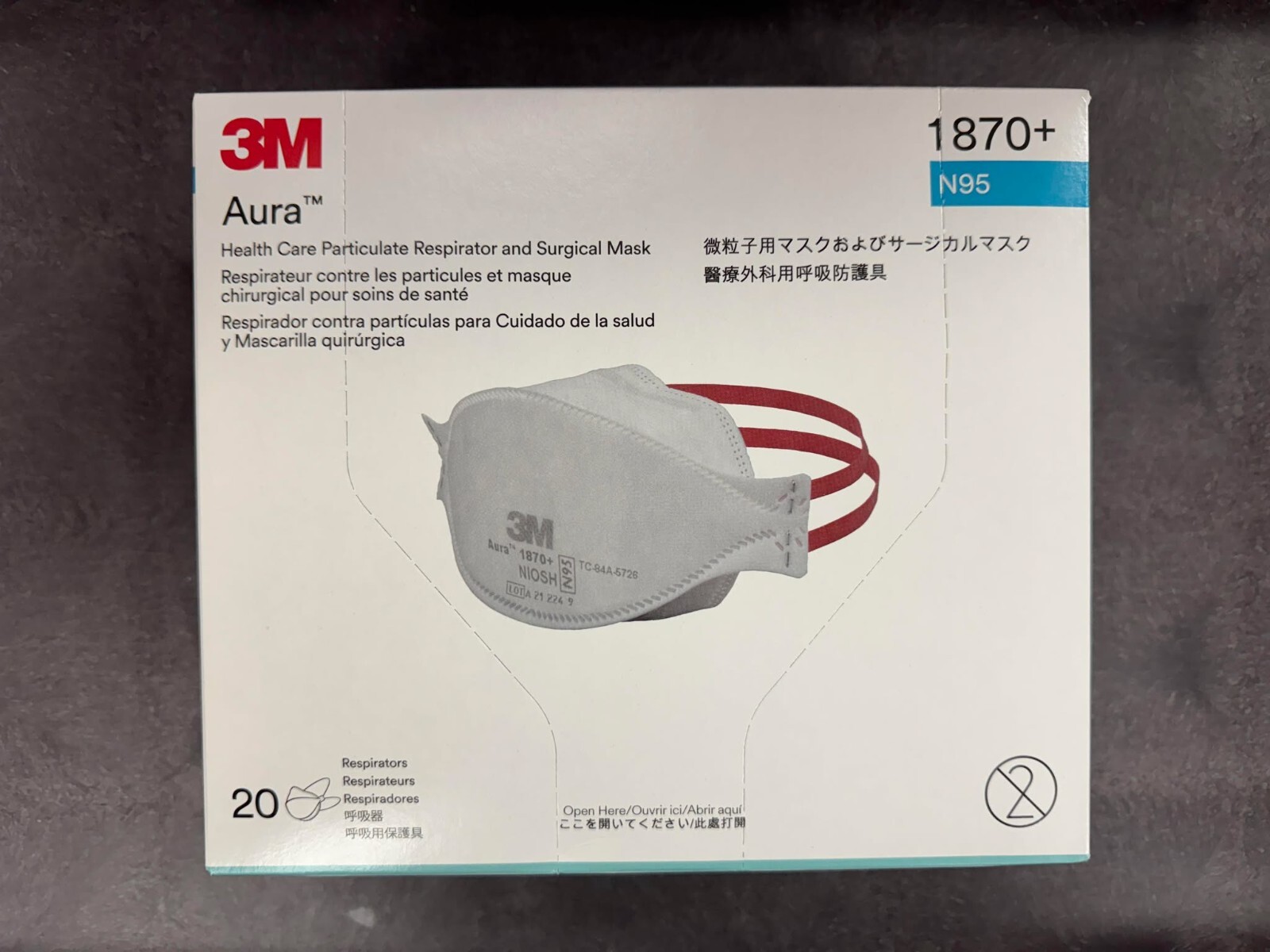 3M Aura N95 NEW Pack of 20 Count Masks