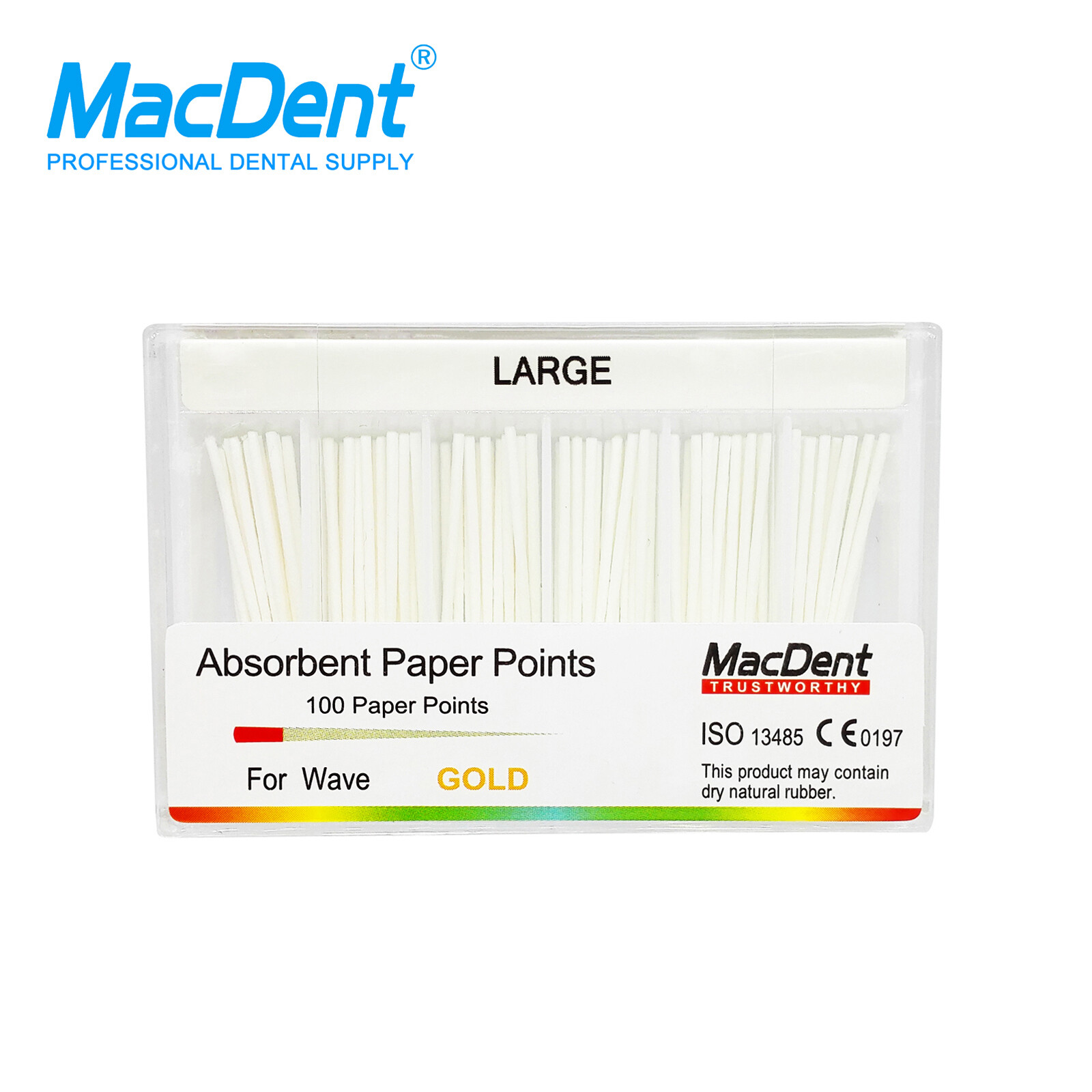 MacDent Dental Obturation Endodontic Gutta Percha Paper Points For WAVE ONE GOLD