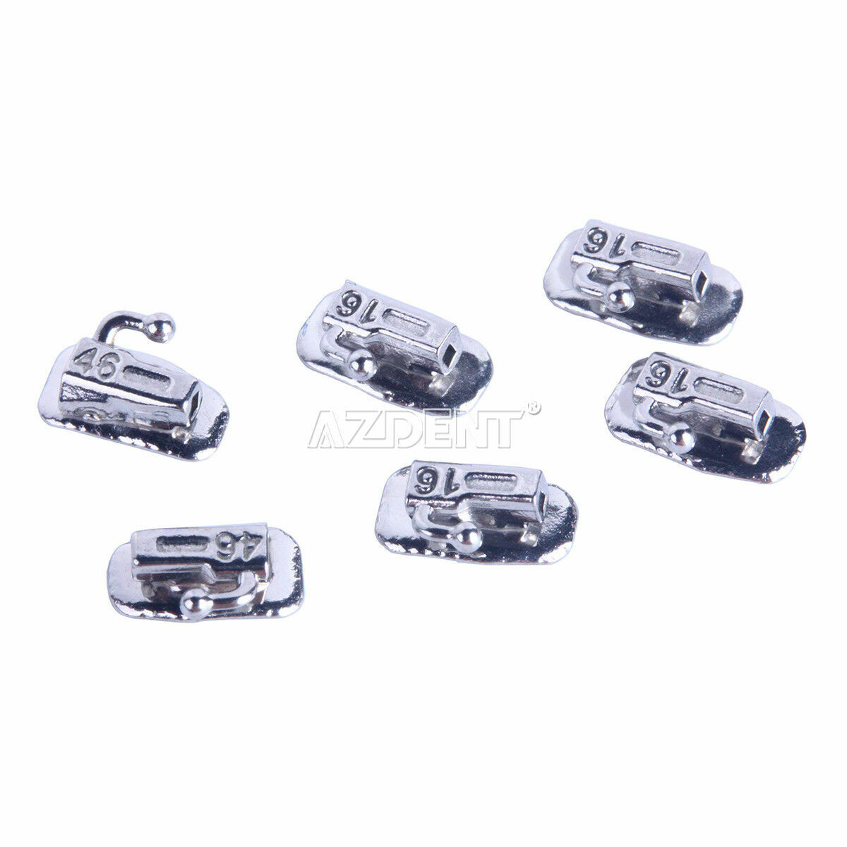AZDENT Dental Orthodontic Buccal Tube 1st Molar Roth/MBT 018/022 Bondable