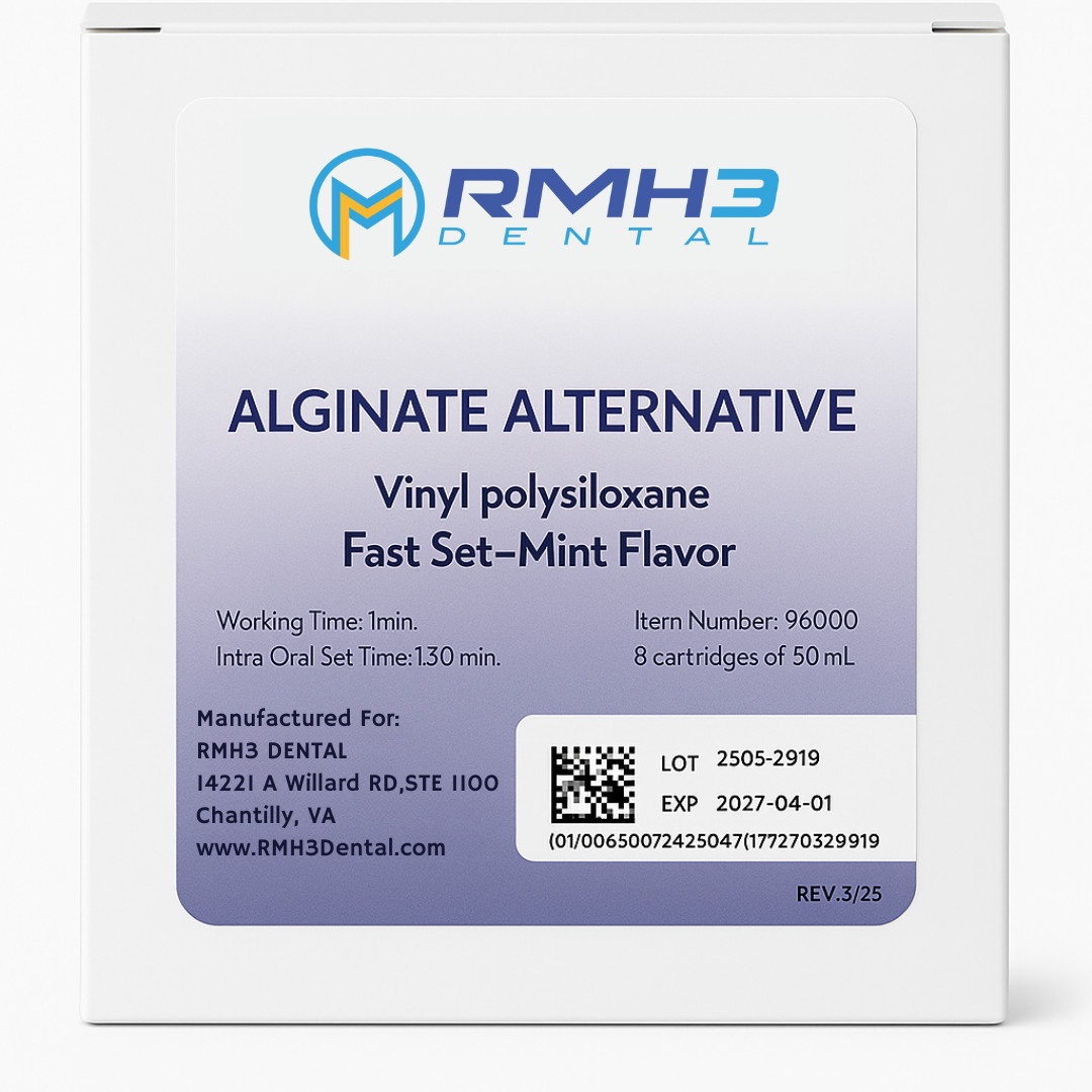 RMH3 VPS Alginate alternative, Fast set, Mint flavor, 8 – 50mL