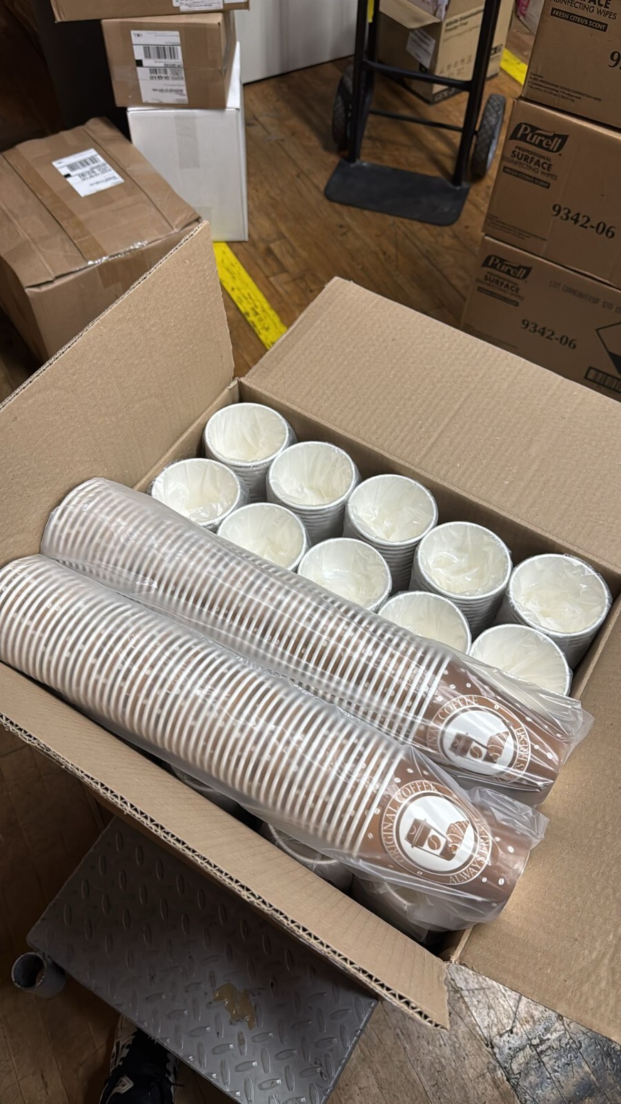 1000pcs Karat 12oz Paper Hot Cups 90mm Hot Coffee Cups 12oz Paper Cup