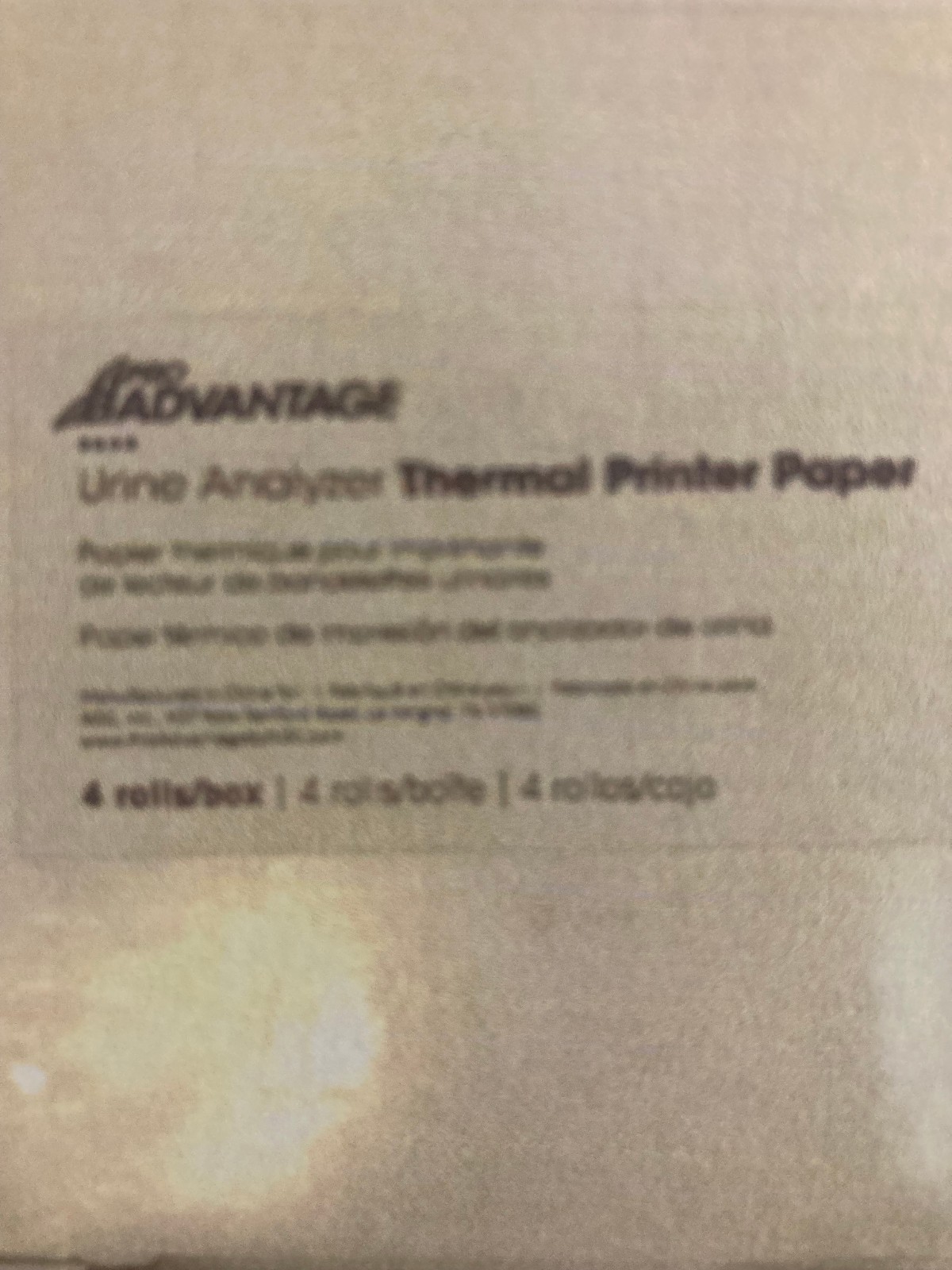 Pro Advantage P080004 Urine Analyzer Thermal Printer Paper 4 Roll / Box