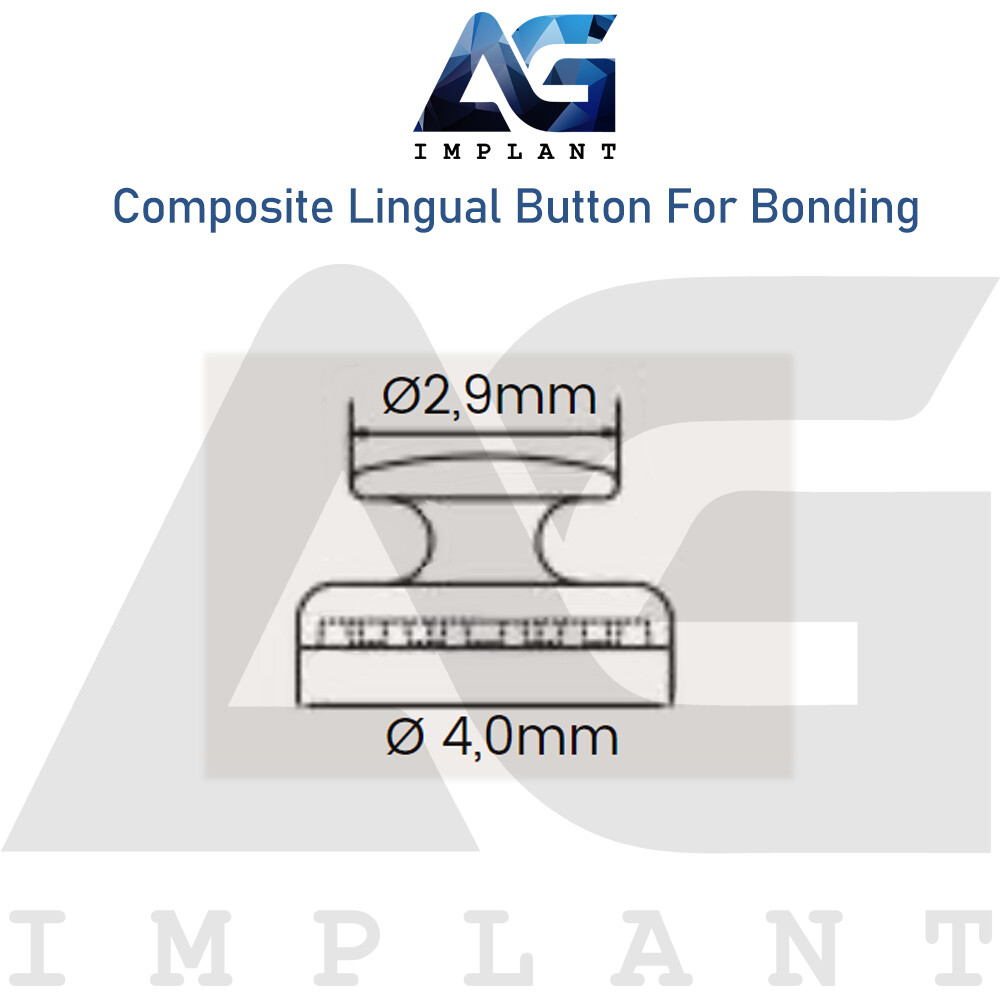 Composite Lingual Button Bonding Convex Round Base Brackets Orthodontic Dental