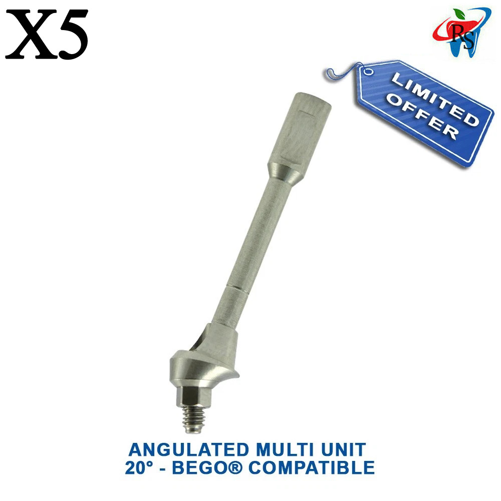 5pcs Dental BEGO Compatible Ø3.25/75 Angulated Multi Unit Abutment 20° – 57511