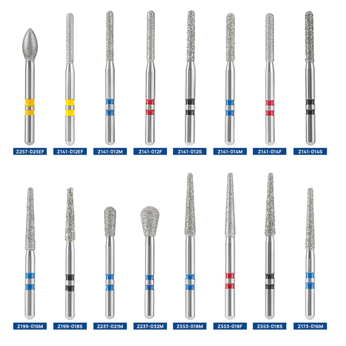 AZDENT Dental Diamond Burs Cutting Zirconia Ceramic Diamond High Speed FG Burs