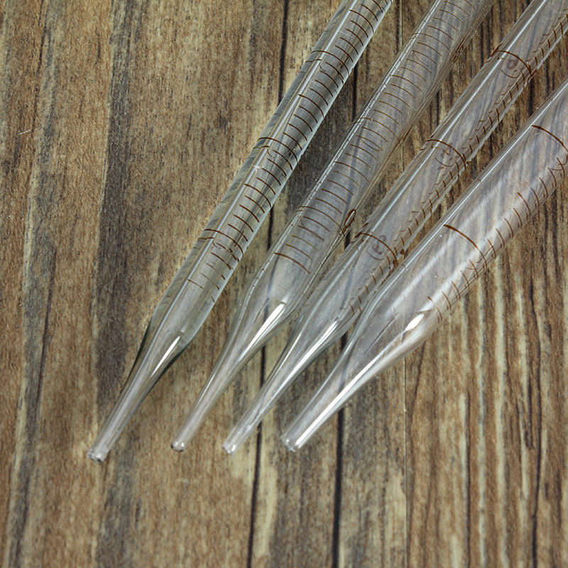 10ml Glass Graduated Scale Dropper Pipette Lab Transfer Pipettes Rubber Head