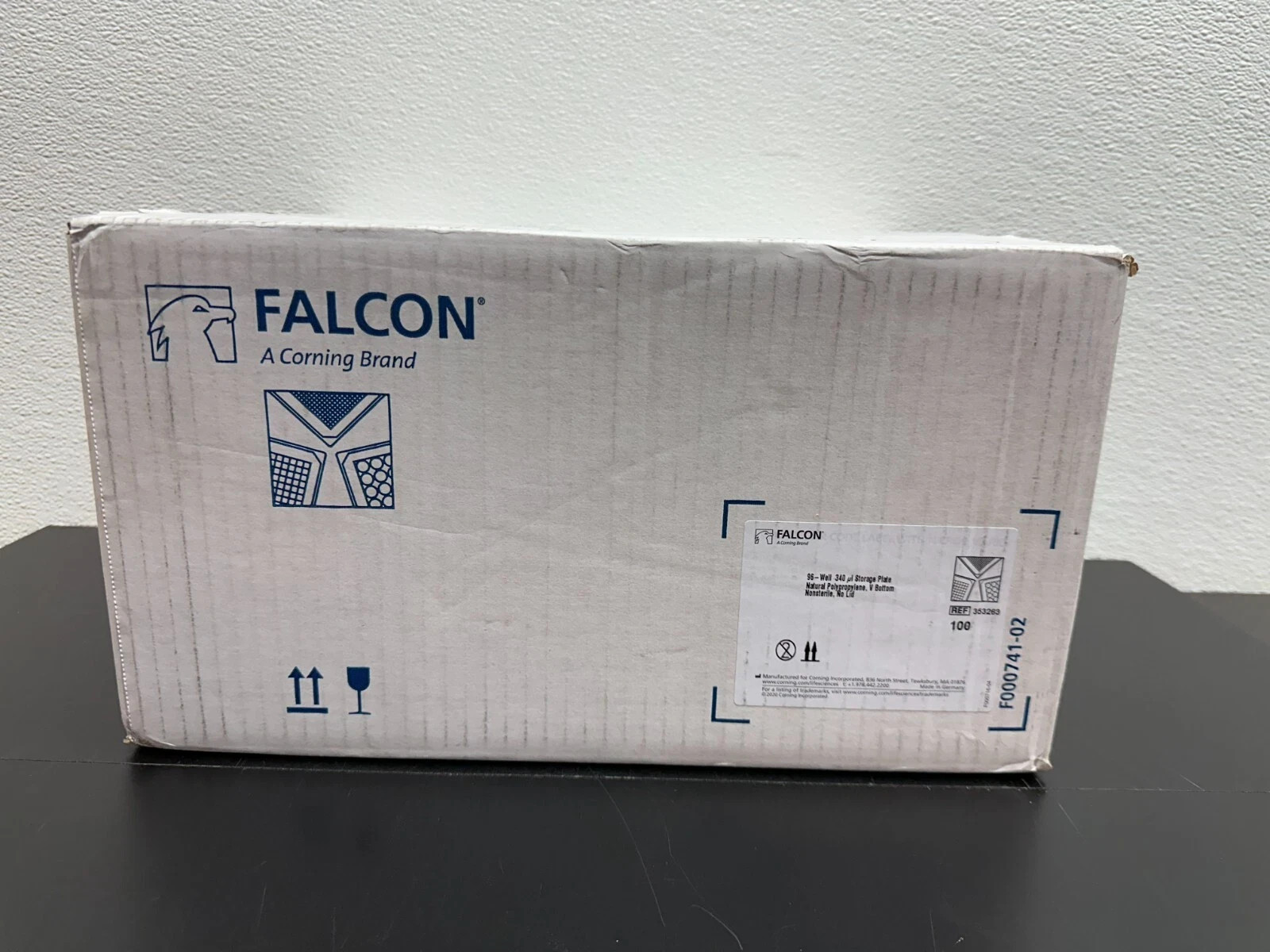 Corning Falcon REF 353263 96-well Clear V-Bottom Storage Microplate 340uL Case