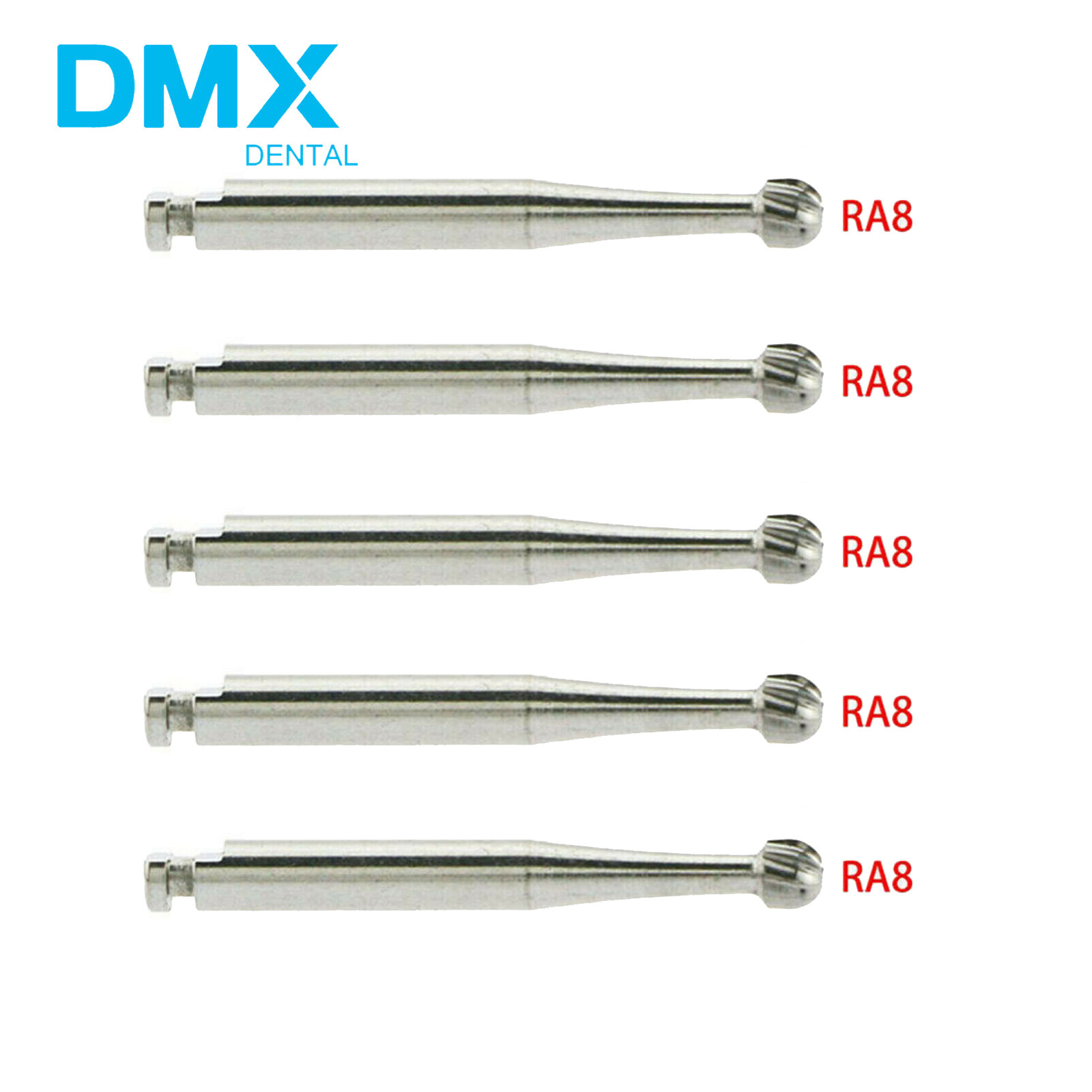Dental Round Latch Carbide Bur RA 1 2 3 4 5 6 7 8 Midwest For Slow Low Speed