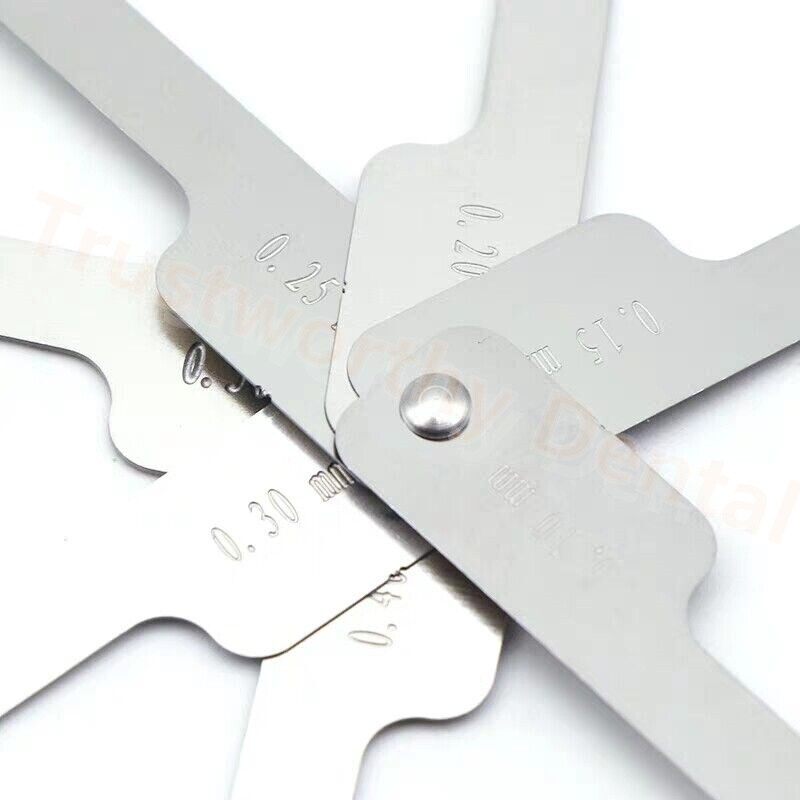 2Sets Dental Orthodontic Interproximal Reduction IPR Gauge Ruler 0.10-0.50mm