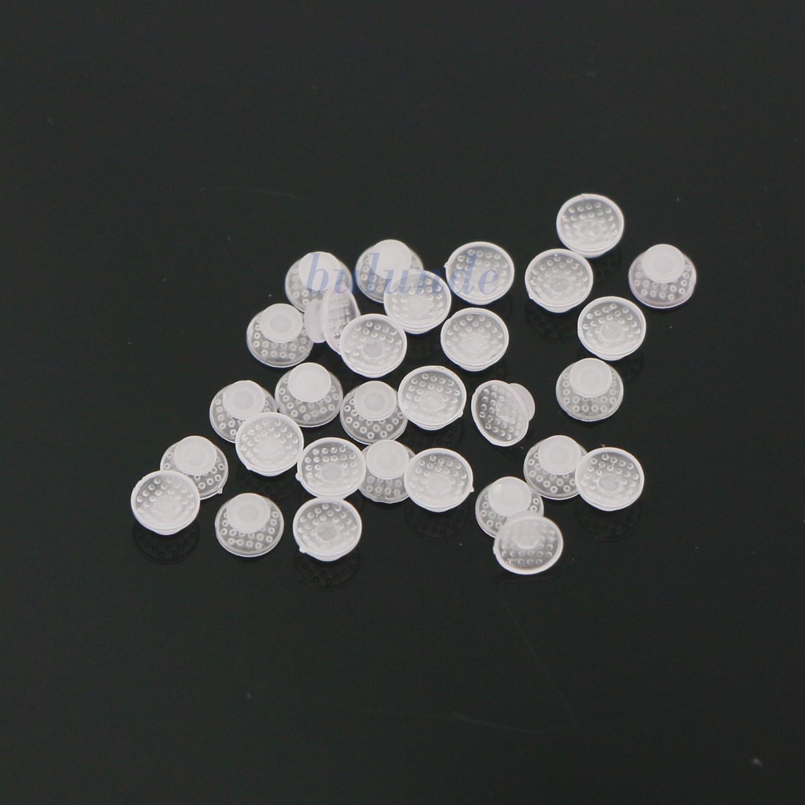 100Pcs Composite Dental Orthodontic Ceramic Clear Lingual Button Bondable Round