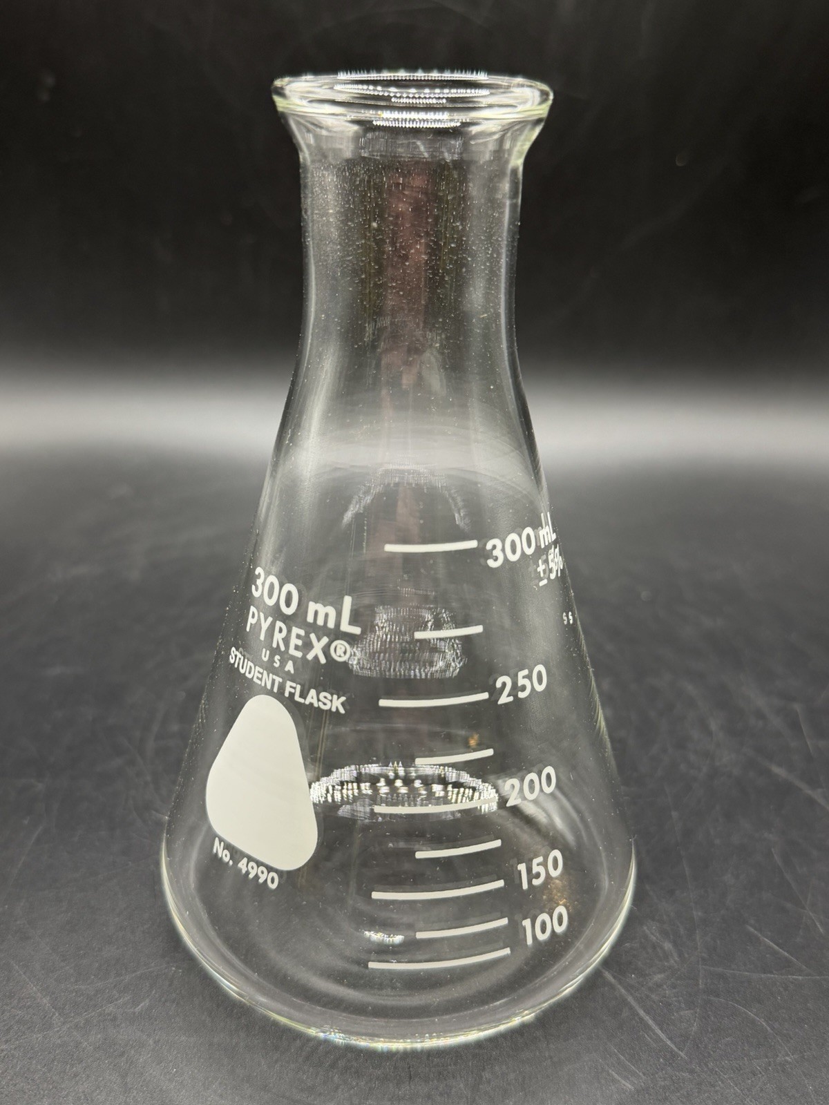 (12) Vintage Pyrex Corning 300 mL Student Erlenmeyer Flask 4990-300 Case NOS