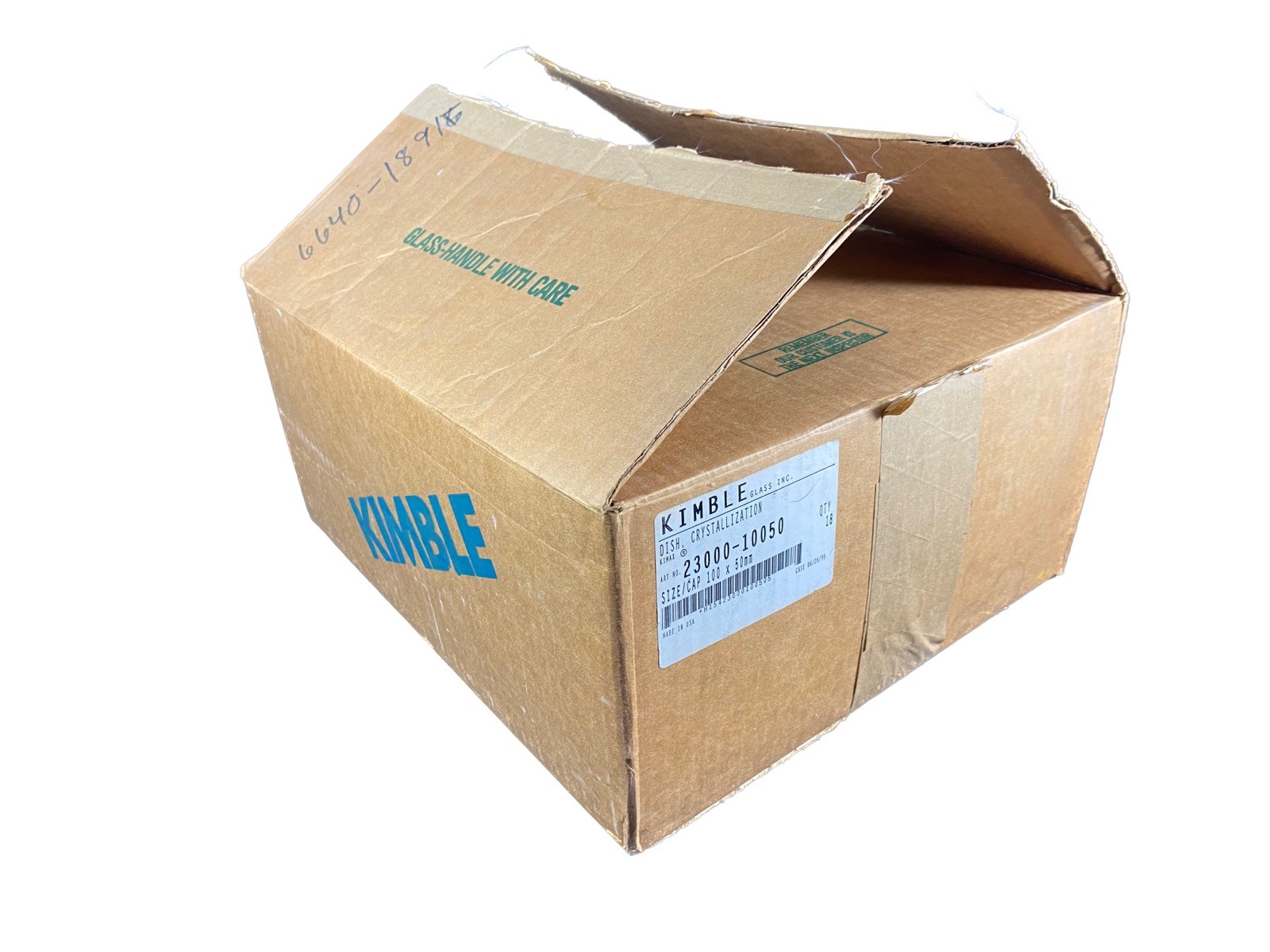 KIMBLE KIMAX 340mL 100x50mm Glass Crystallization Dish 23000-10050 (18/Cs)