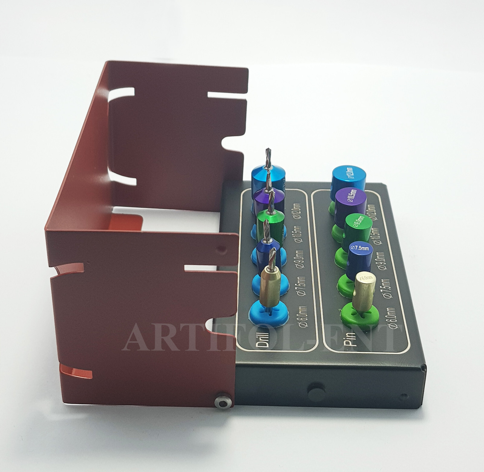 Dental Drills Guide and Implants Positioning Kit Surgery Pins With Holder 10 Pcs