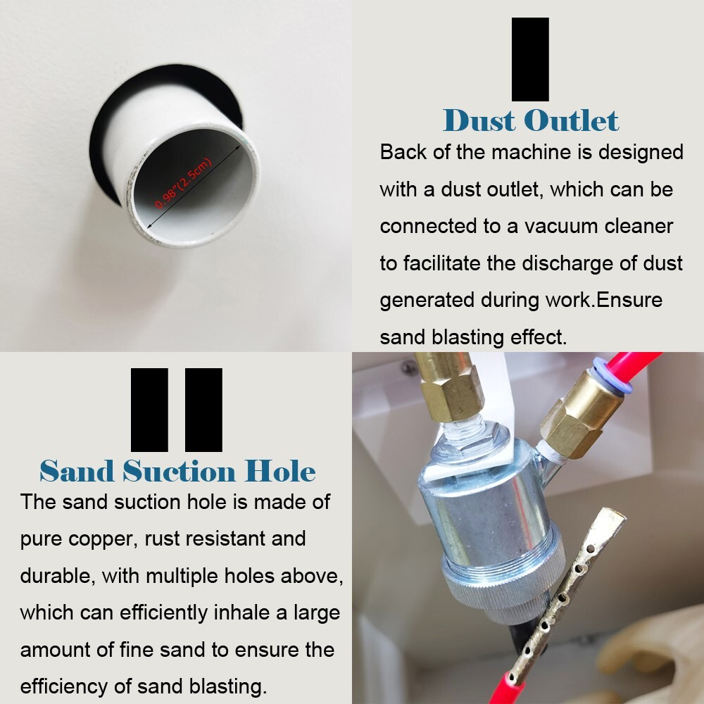 Dental Sand Blasting Machine Sandblaster Cleaning Porcelain Tooth Spray 110V