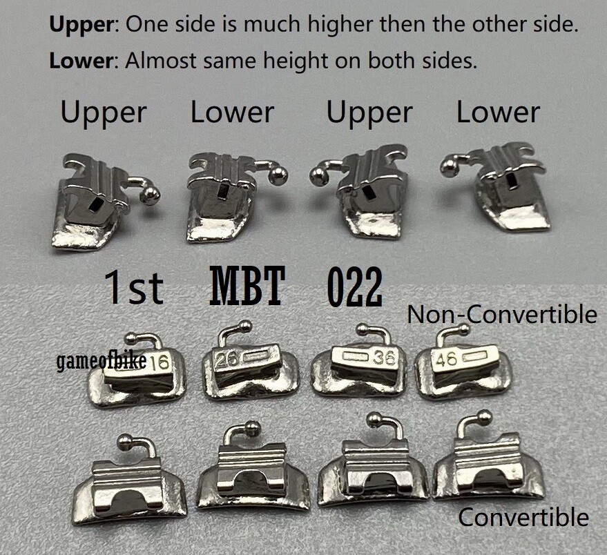 Dental Orthodontic Buccal Tubes Bracket Braces 1st Molar MBT 022 Convertible