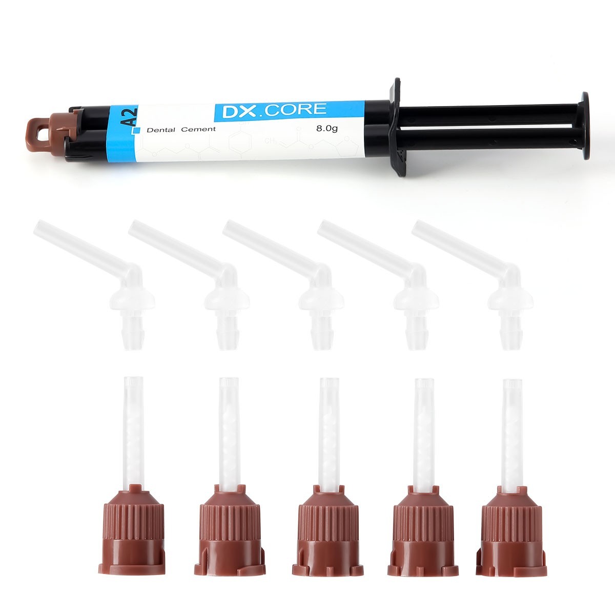 Dentex Dental Dual Cure Flowable Composite Resin A2 Core Build Up Syringe