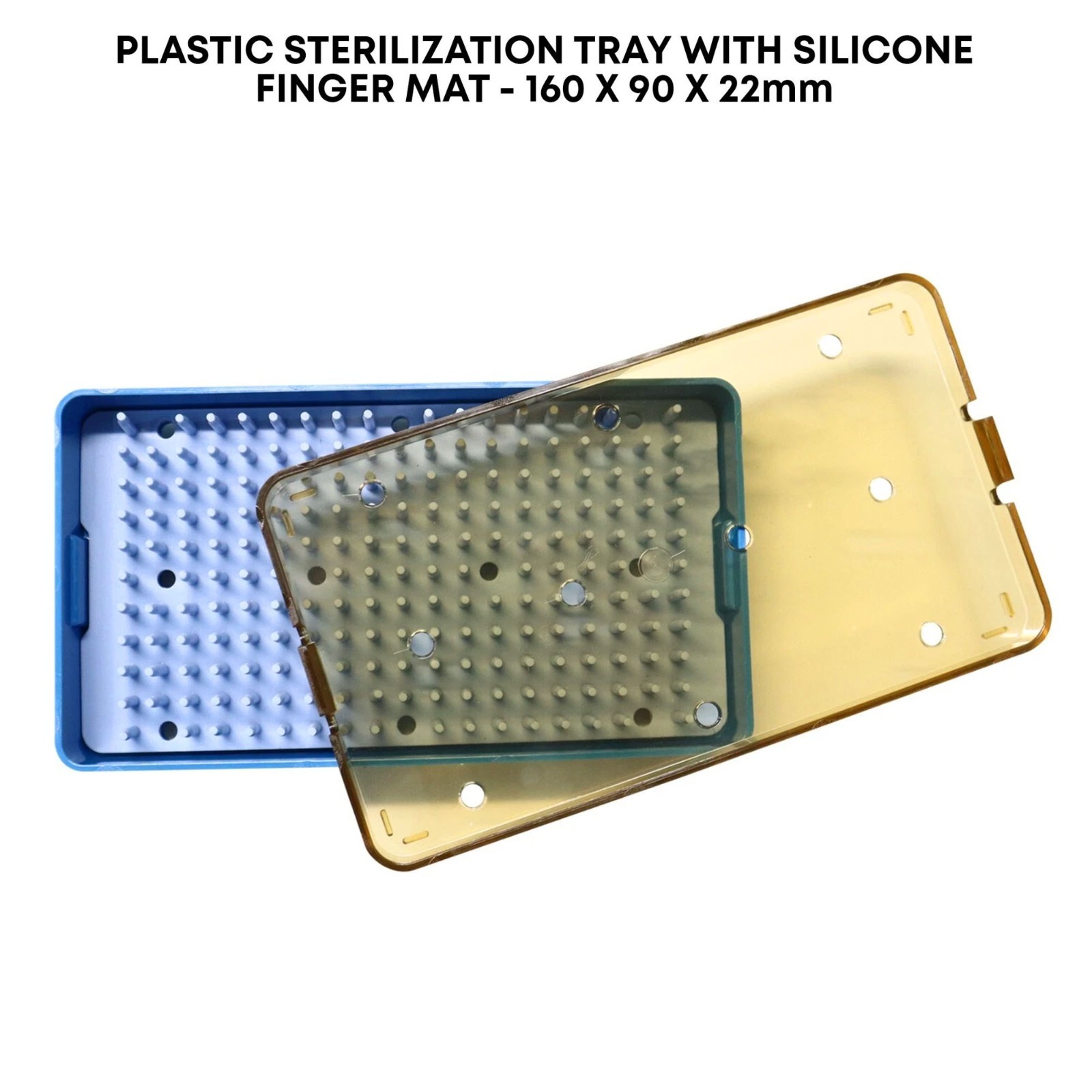 Sterilization Plastic Tray 160 x 90 x 22mm Disinfection Box Surgical Instruments