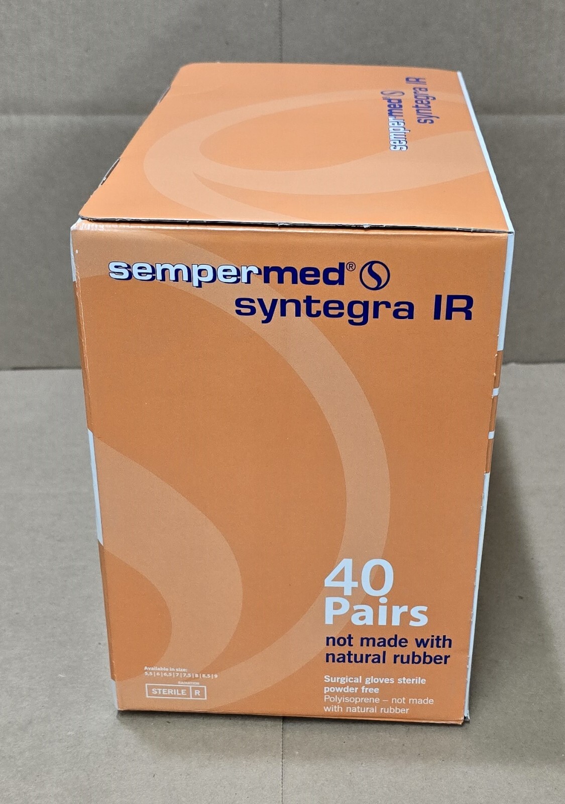 Sempermed Syntegra IR Polyisoprene Surgical Gloves Sterile, Size 6, 40/pairs