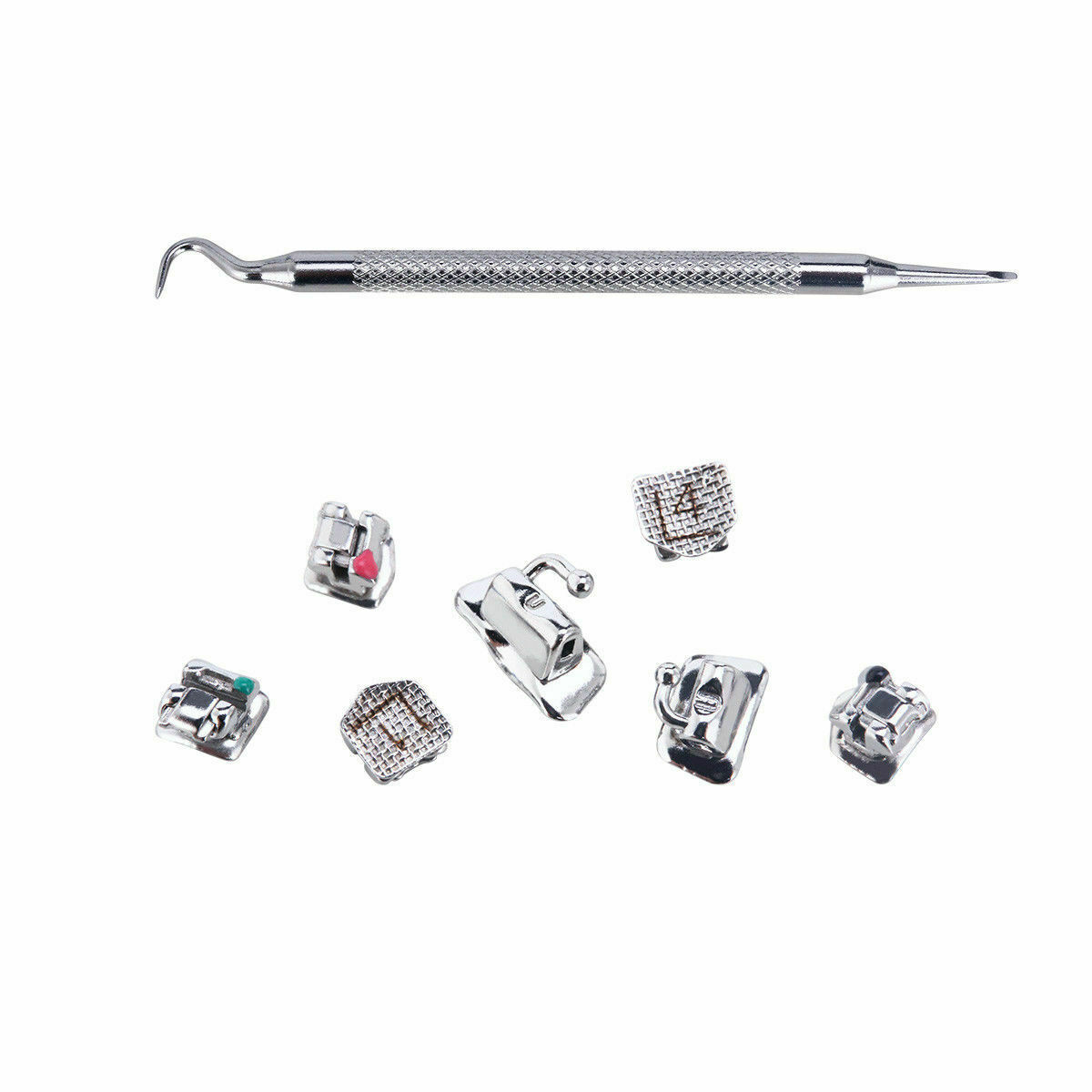 Dental Orthodontic Self Ligating Brackets Braces Roth / MBT 022 Hook 345 AZDENT