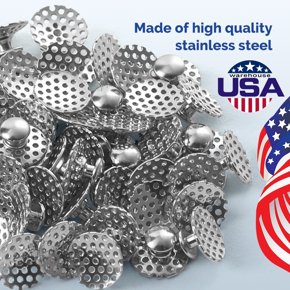 50 Piece Dental Orthodontic Bondable Perforated Hollow Lingual Buttons with Hole