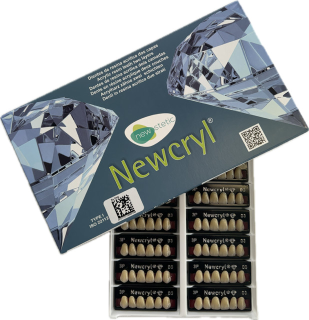 Newcryl Upper Anterior Mould 264 1 x 6 33° Two-Layer False Teeth Multi-Shade