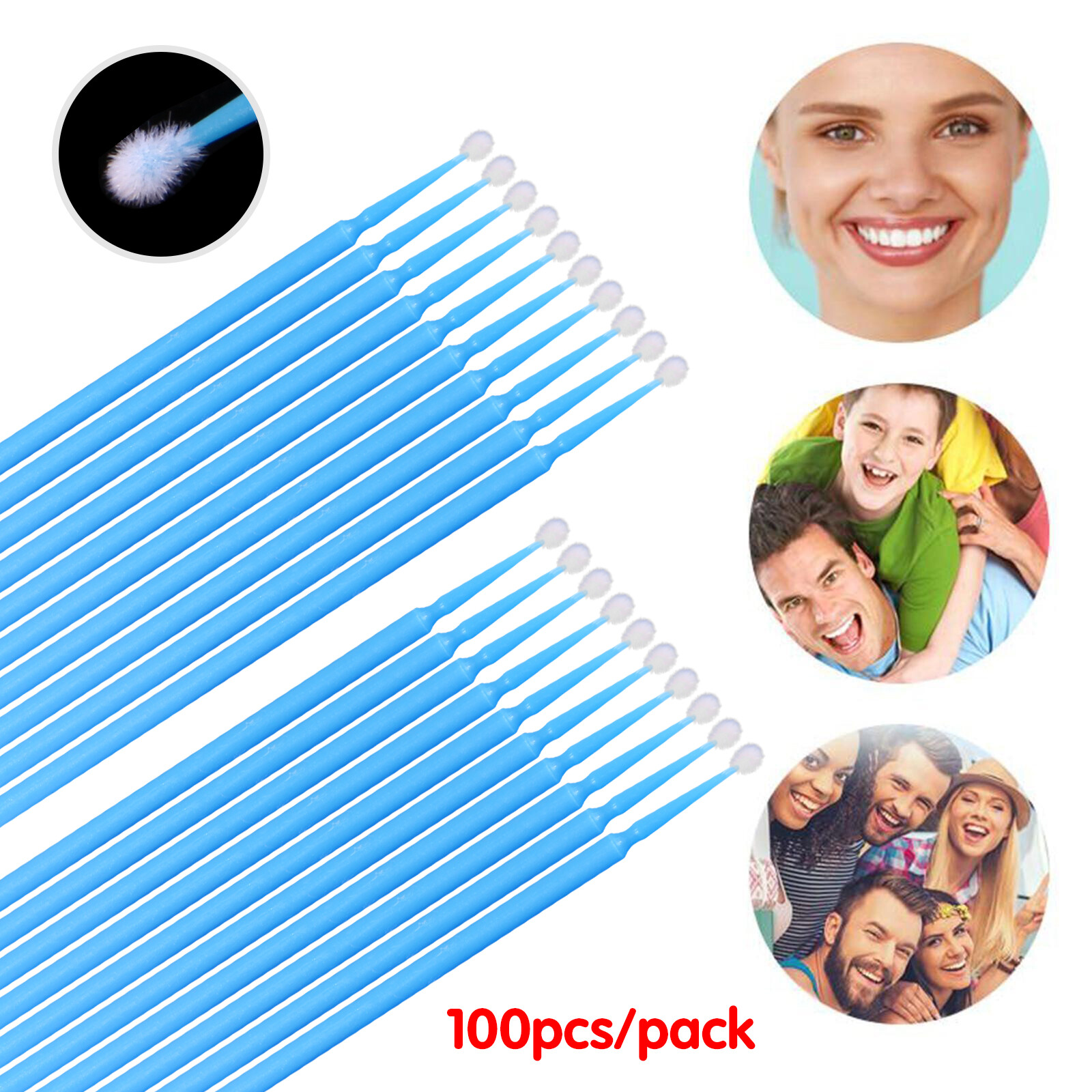 100-400pcs micro applicator micro brush Regular fine ultrafine dental beauty