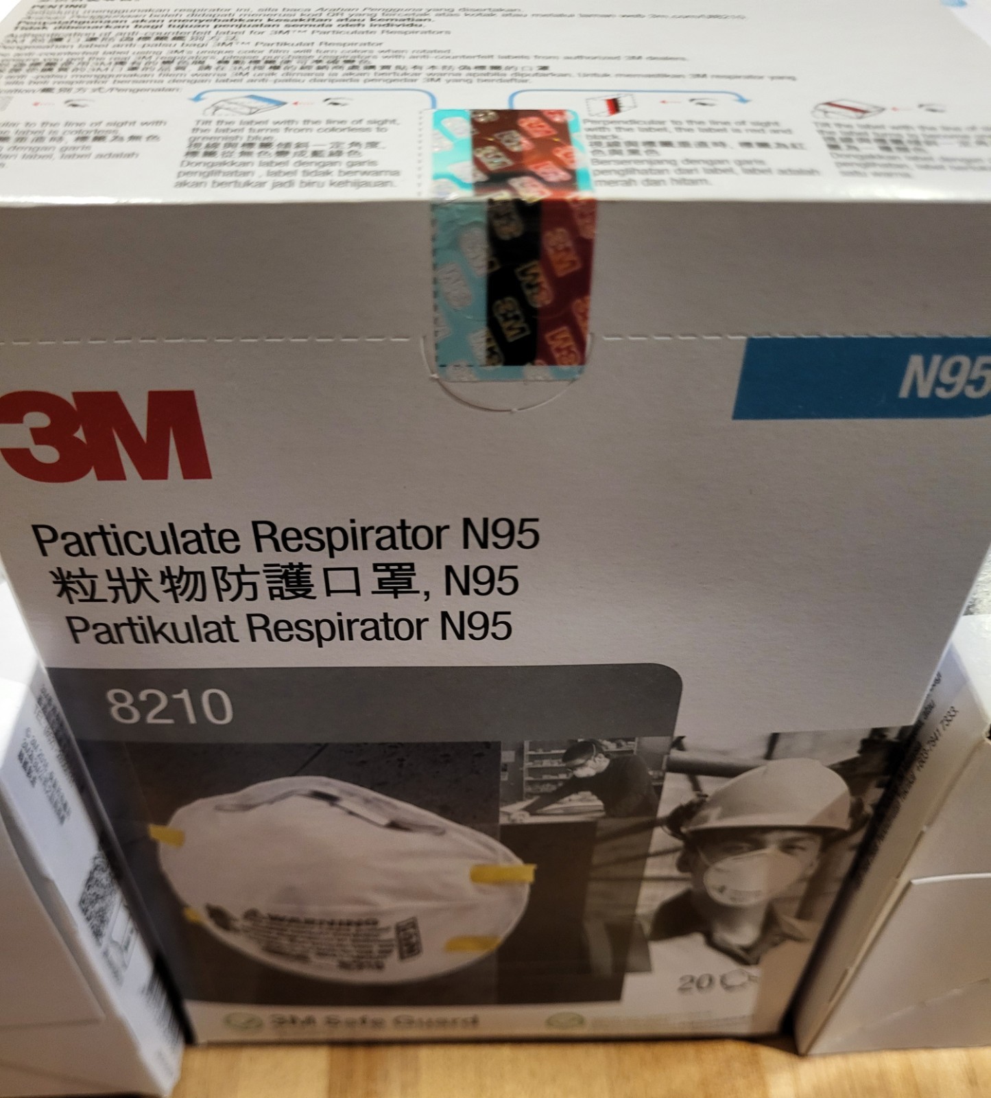 3M N95 Disposable Protective Particulate Respirator Dust Masks (8 Boxes)