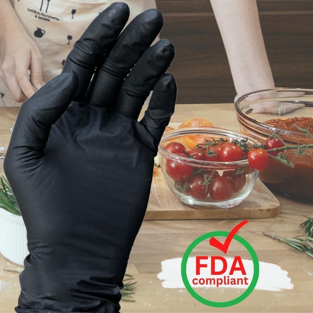 X-Large Black Nitrile Gloves, Powder-Free & Latex Free, 5 Mil Thick [36000 Pack]