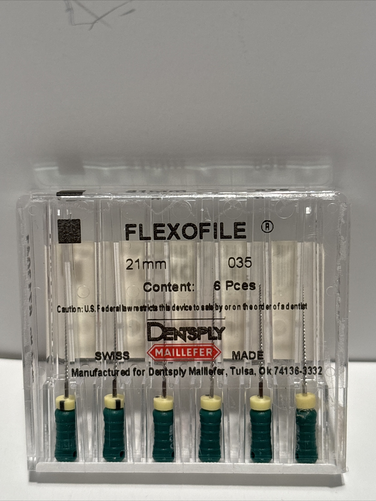 densply flexofile 035 21mm 6 Files Pack