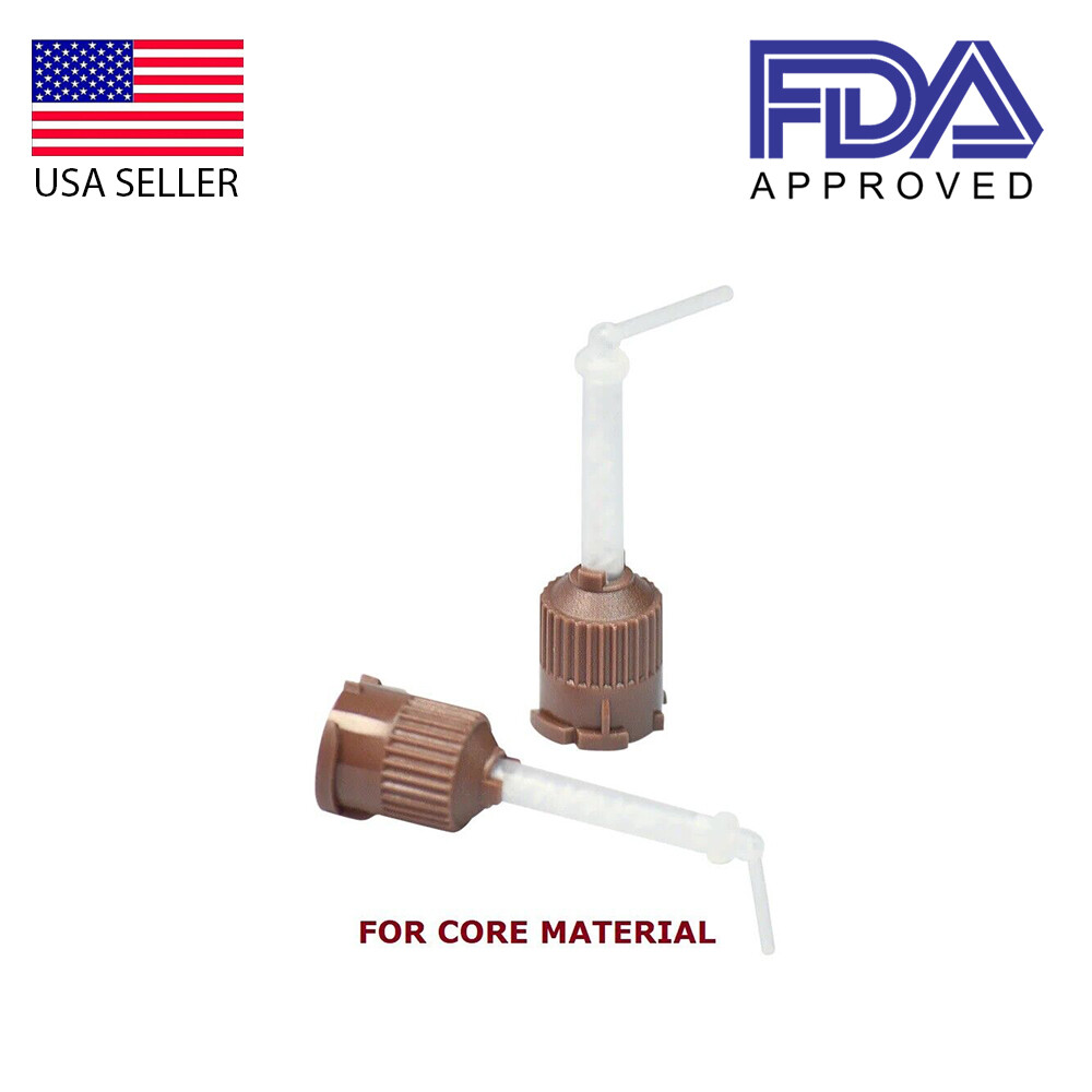 Dental Brown HP Mixing Tips for Endo/Core Material with Intra-Oral Tips