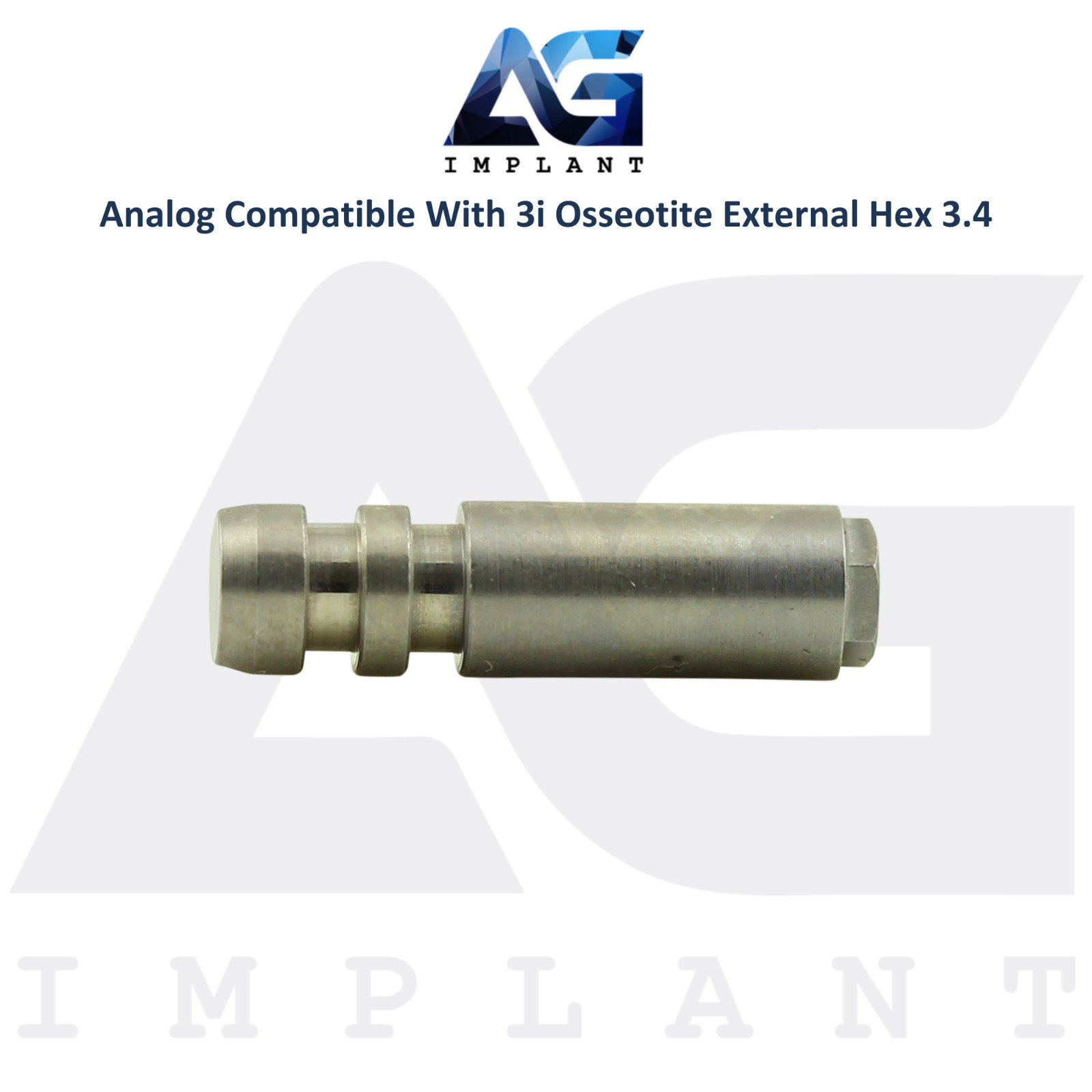 5 Fixture Analog Compatible with 3i Osseotite External Hex Ø3.4mm Dental Lab