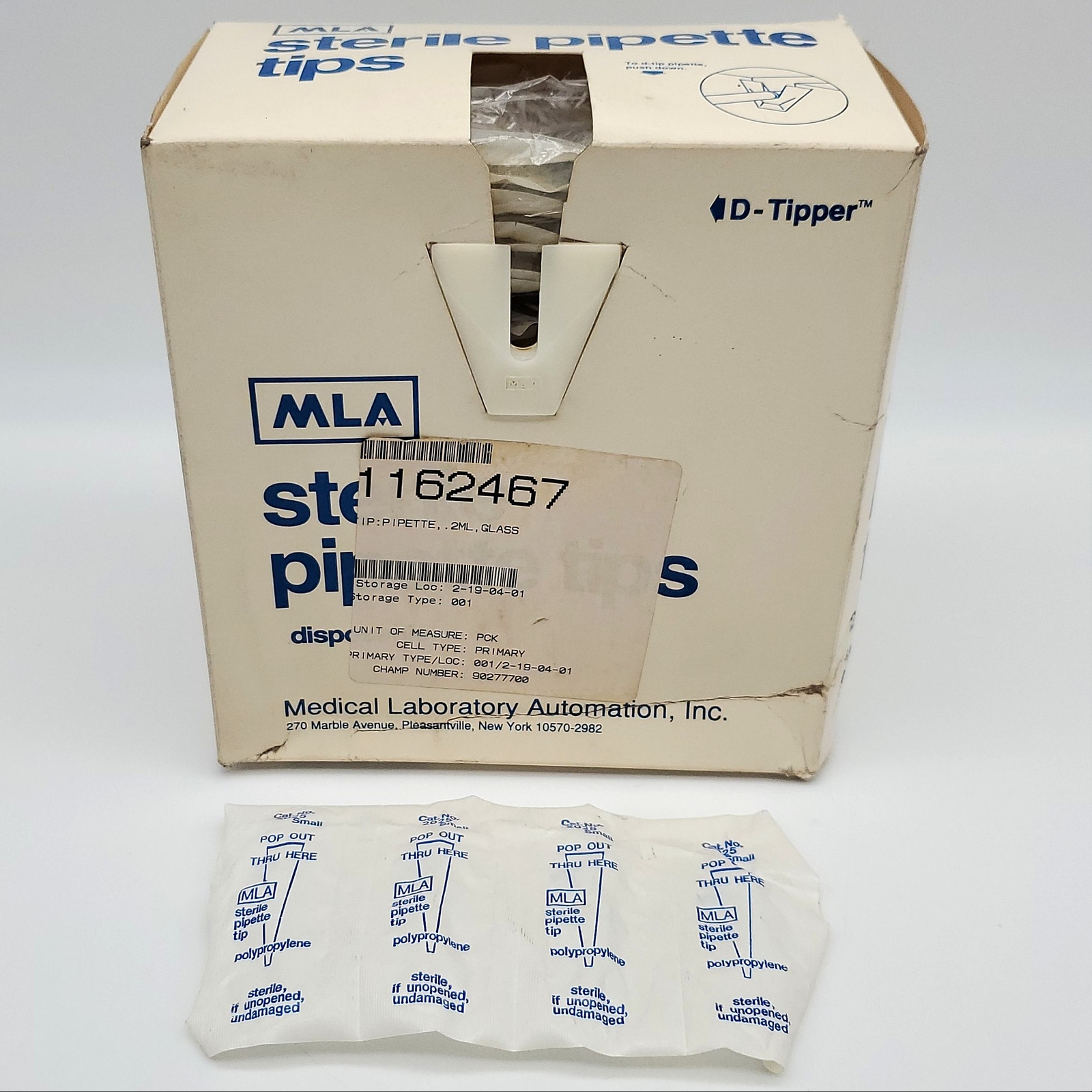 MLA Sterile Pipette Tips 200 ul Individually Wrapped Polyprolyne 2025 Box of 200