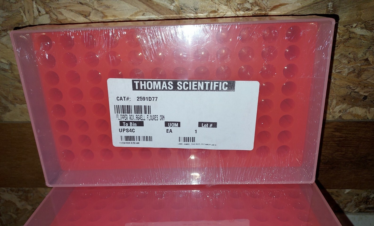 Thomas Scientific 96-Well Flipper Microtube Rack Reversible CAT # 2591D77