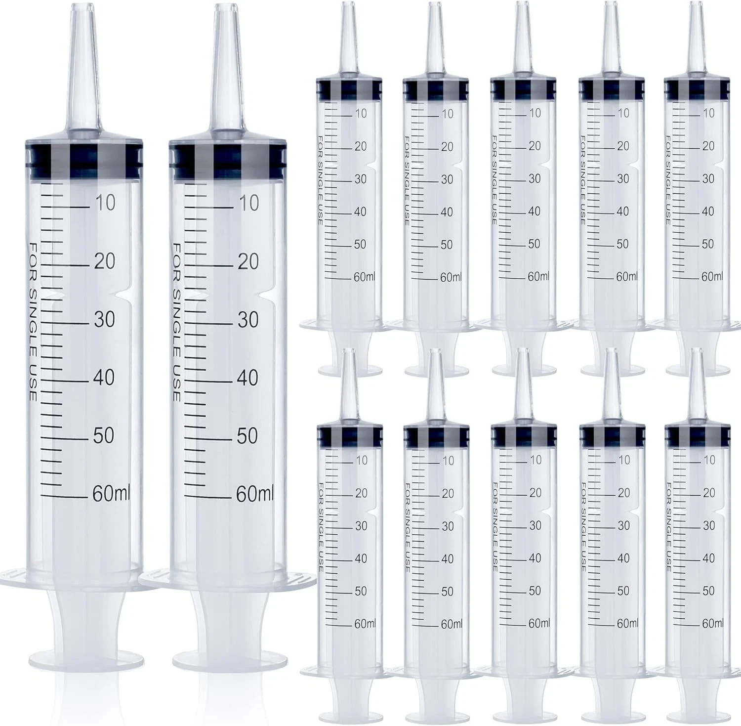 12Pack 60Ml Syringe for Liquid – Large Plastic Syringes without Needle for Jello