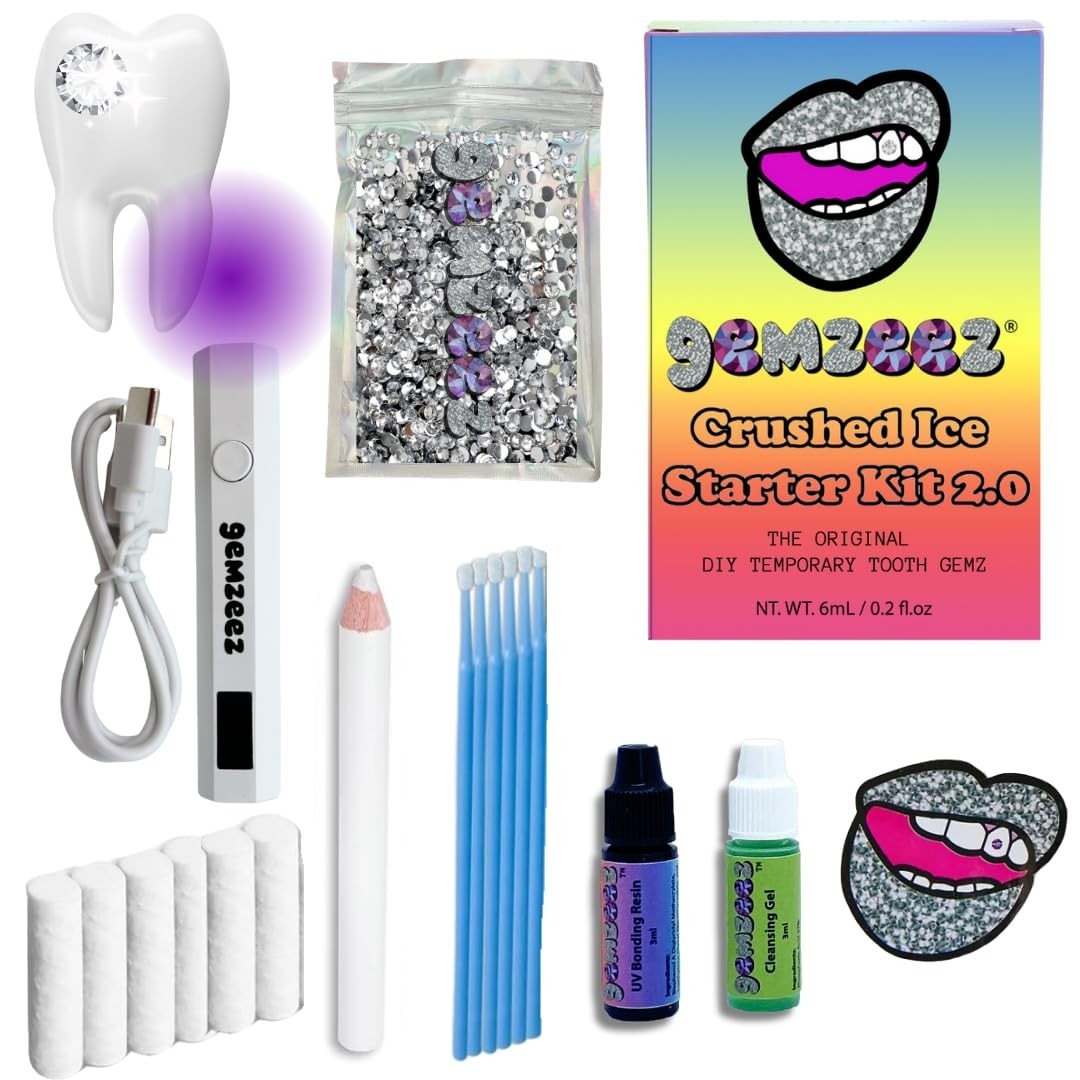 Sparkling Smile Tooth Gems Starter Kit: DIY Cosmetic Crystals, Easy At-Home Glam