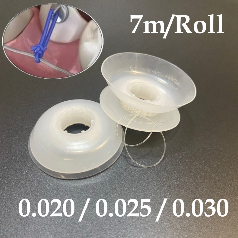 1Roll Dental Orthodontics Powerful Solid Elastic Thread 0.02/0.025/0.03 7m/Roll