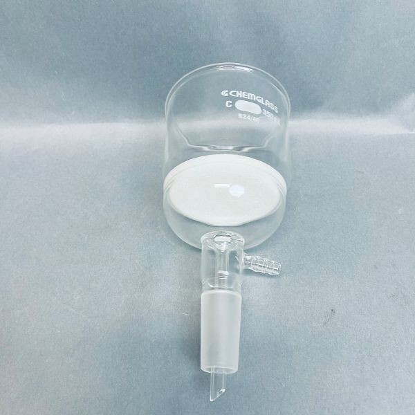 Chemglass Buchner Filter Funnel 350 ml Coarse Frit 24/40 Lower Vacuum Assembly
