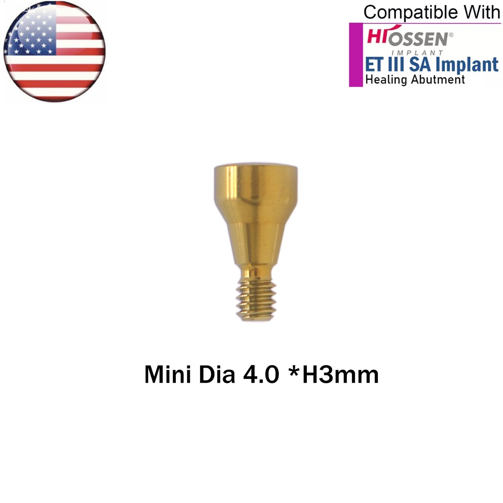 US Dental Mini Healing Abutment Caps Cover Screw For Osstem Hiossen ET Platform